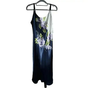 Jones New York NWT Women’s Navy Floral‎ Slip Dress Adjustable Strap Large
